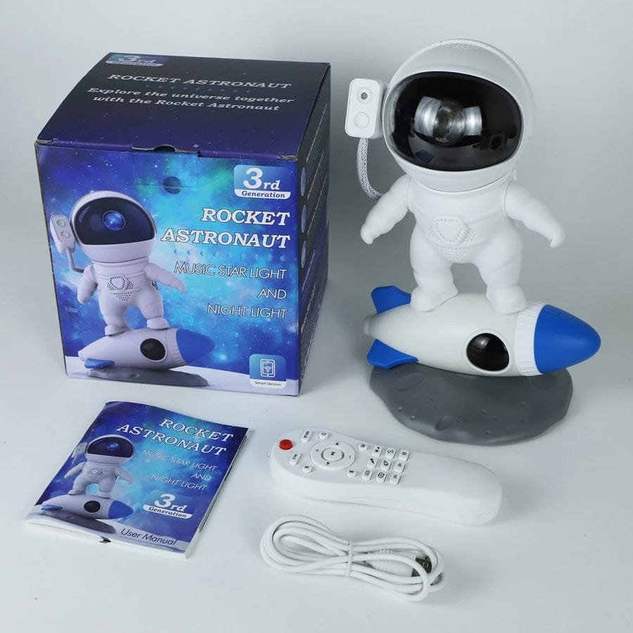 Astronaut Rocket Projector Star Galaxy And White Noise Bluetooth Speaker