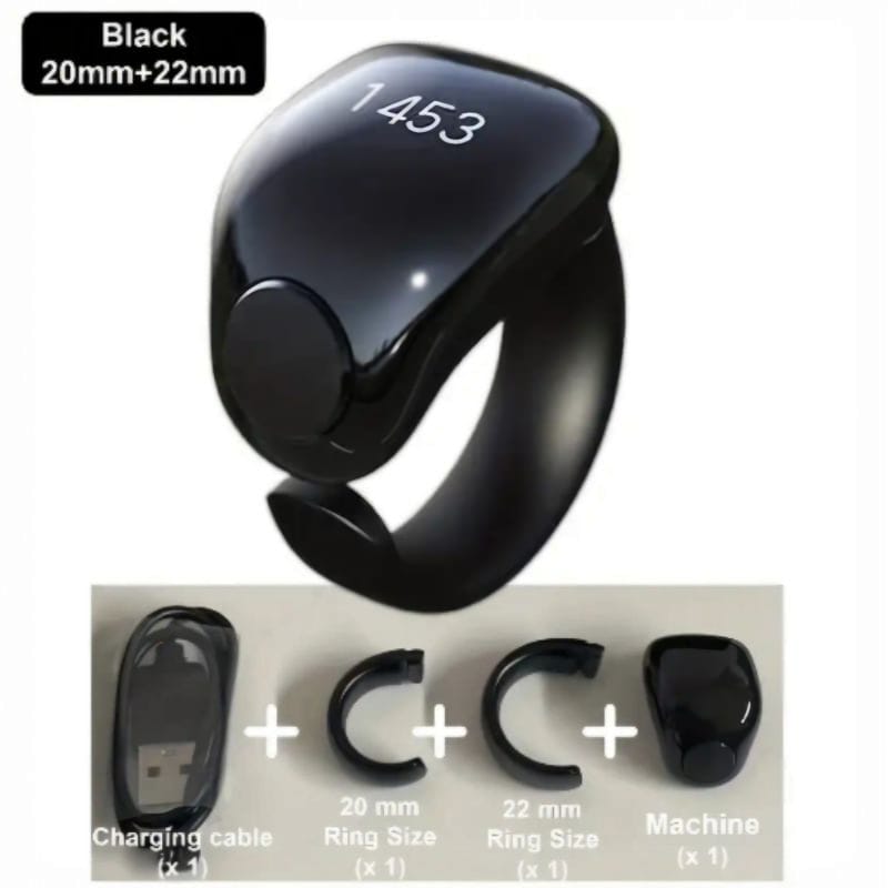 Prayer Digital Smart Zikr Ring Tasbih Counter with App Control