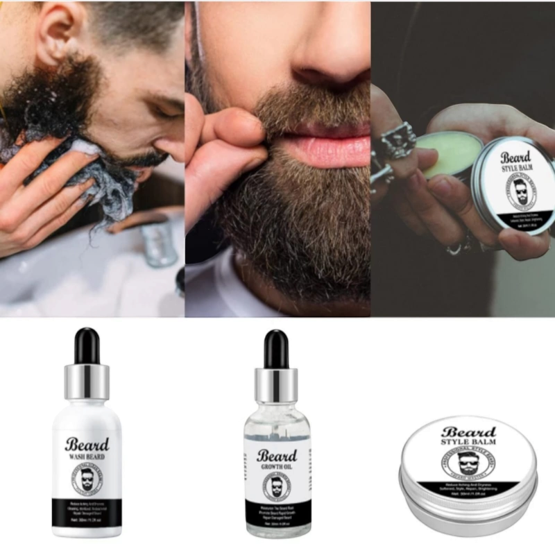 3 Piece Men's Beard Grooming Kit