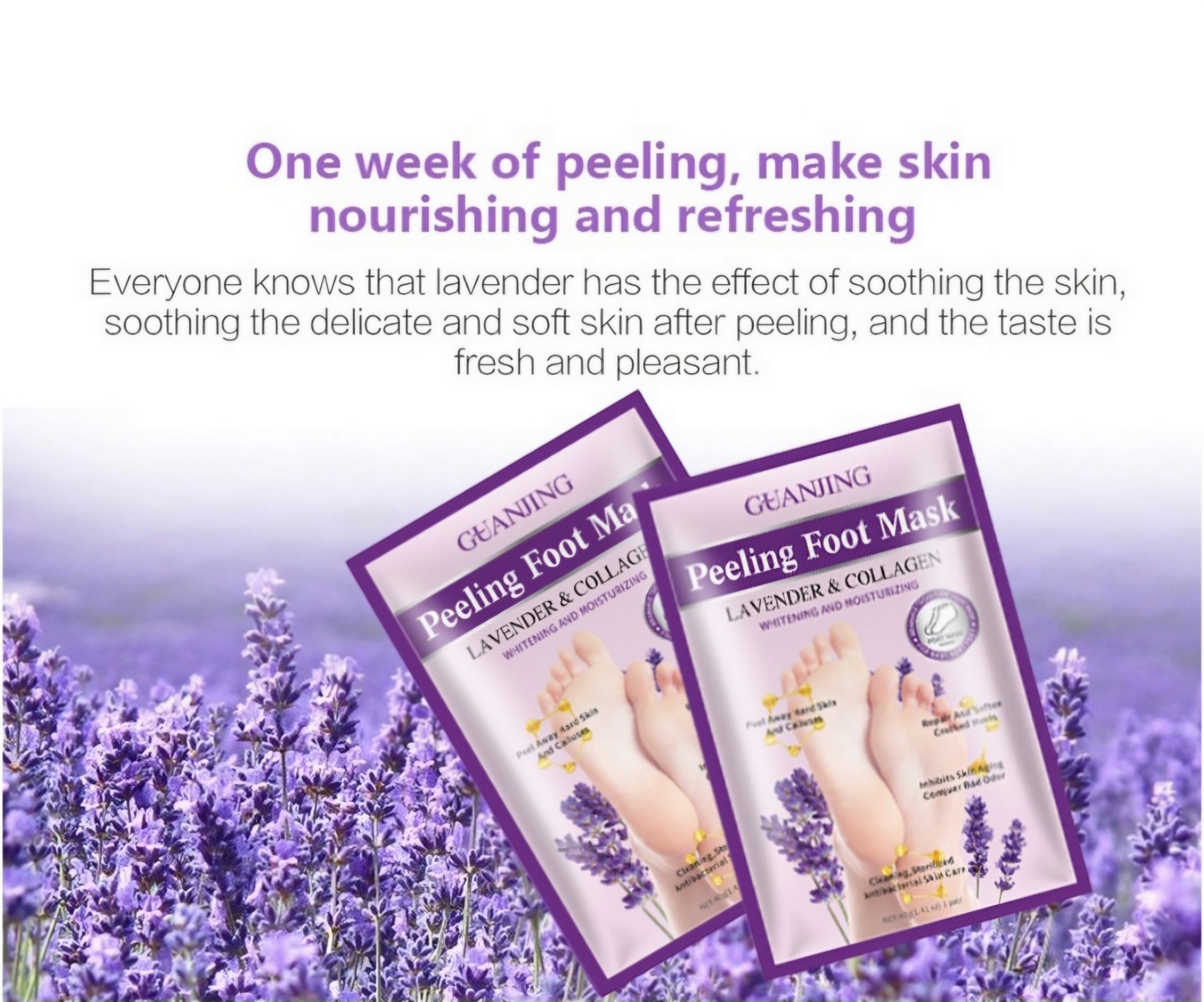 Lavender & Collagen Peeling Foot Mask - 2 IN 1 Set