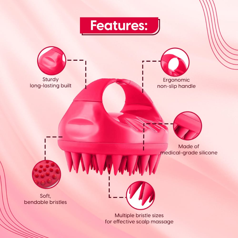 Serina Beauty Shampoo Brush Hair Scalp Massagers Silicone Wet Dry