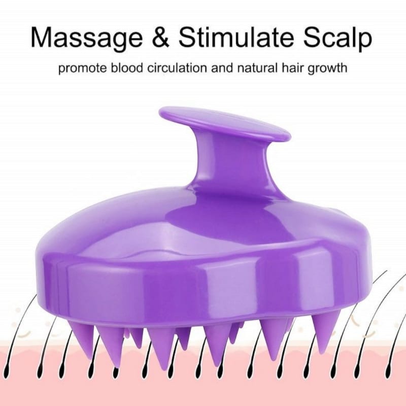 Serina Beauty Silicone Scalp Massager Shampoo Brush, Hair Scrubber with Soft Silicone Bristles, Scalp Scrubber/Exfoliator for Dandruff Removal, Wet Dry Scalp Brush for Hair Growth & Scalp Care,
