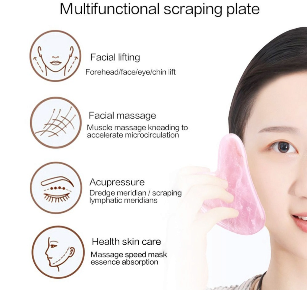 Jade Roller and Gua Sha for Face-3 in 1 Kit with Facial Massager Tool,100% Real Natural Jade Stone Anti Aging ,Face Beauty Set for Eye Anti-Wrinkle