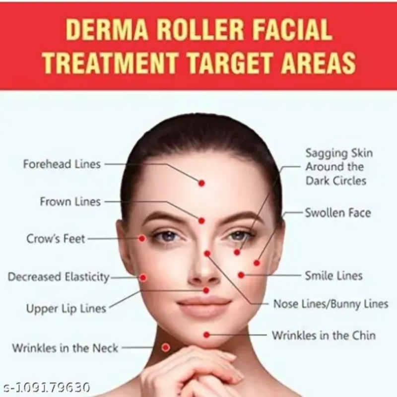 Derma Roller Microneedle Roller For Face, Roller for Beard, Microneedling Roller | For Women and Men | Micro Needle Roller For Face Scalp Derma Stamp