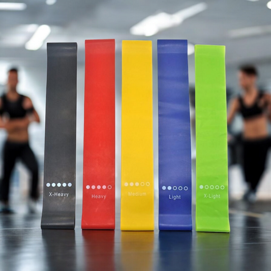 Resistance Band with Loop 5 Strength Set - Bright Colours