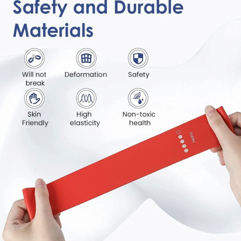 Resistance Band with Loop 5 Strength Set - Bright Colours