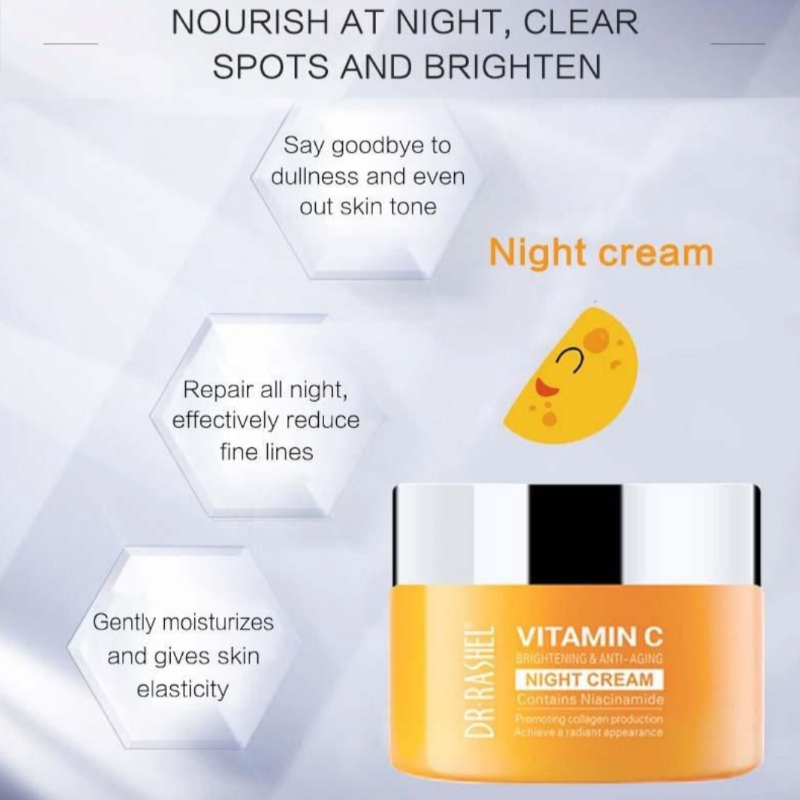 Vitamin C Night Cream with Niacinamide and Collagen - Dr Rashel