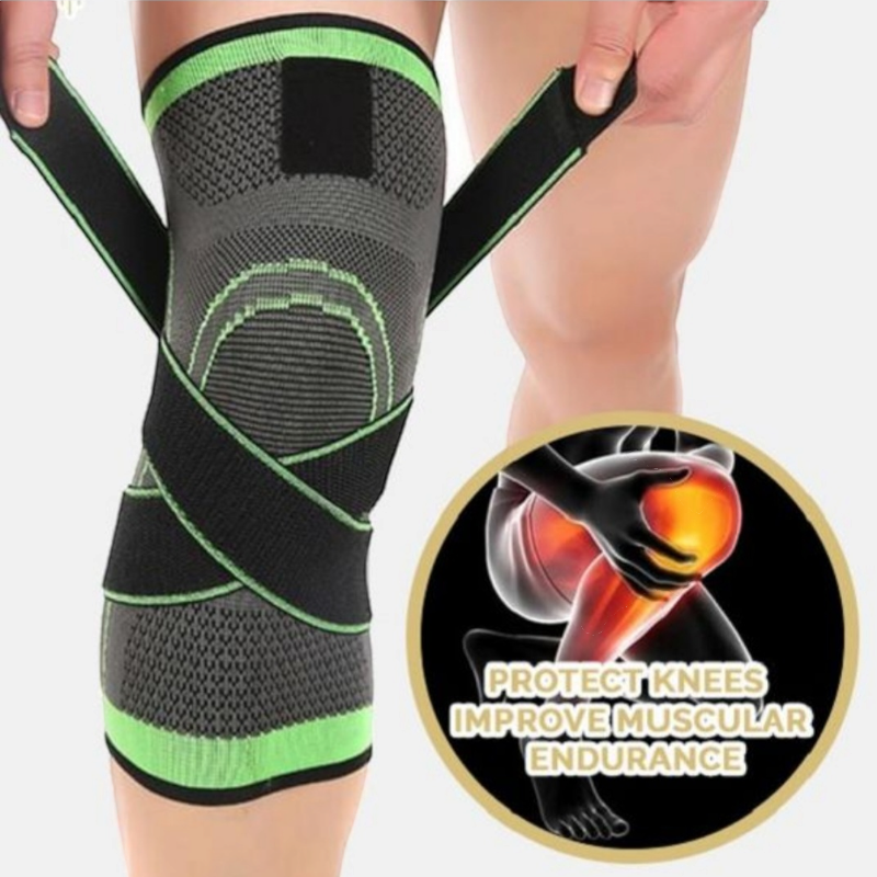 Knee Brace - Compression for Men and Women - Green - Medium