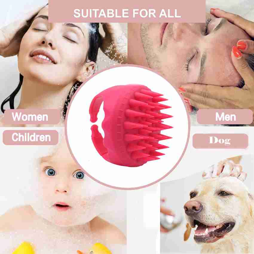 Serina Beauty Shampoo Brush Hair Scalp Massagers Silicone Wet Dry